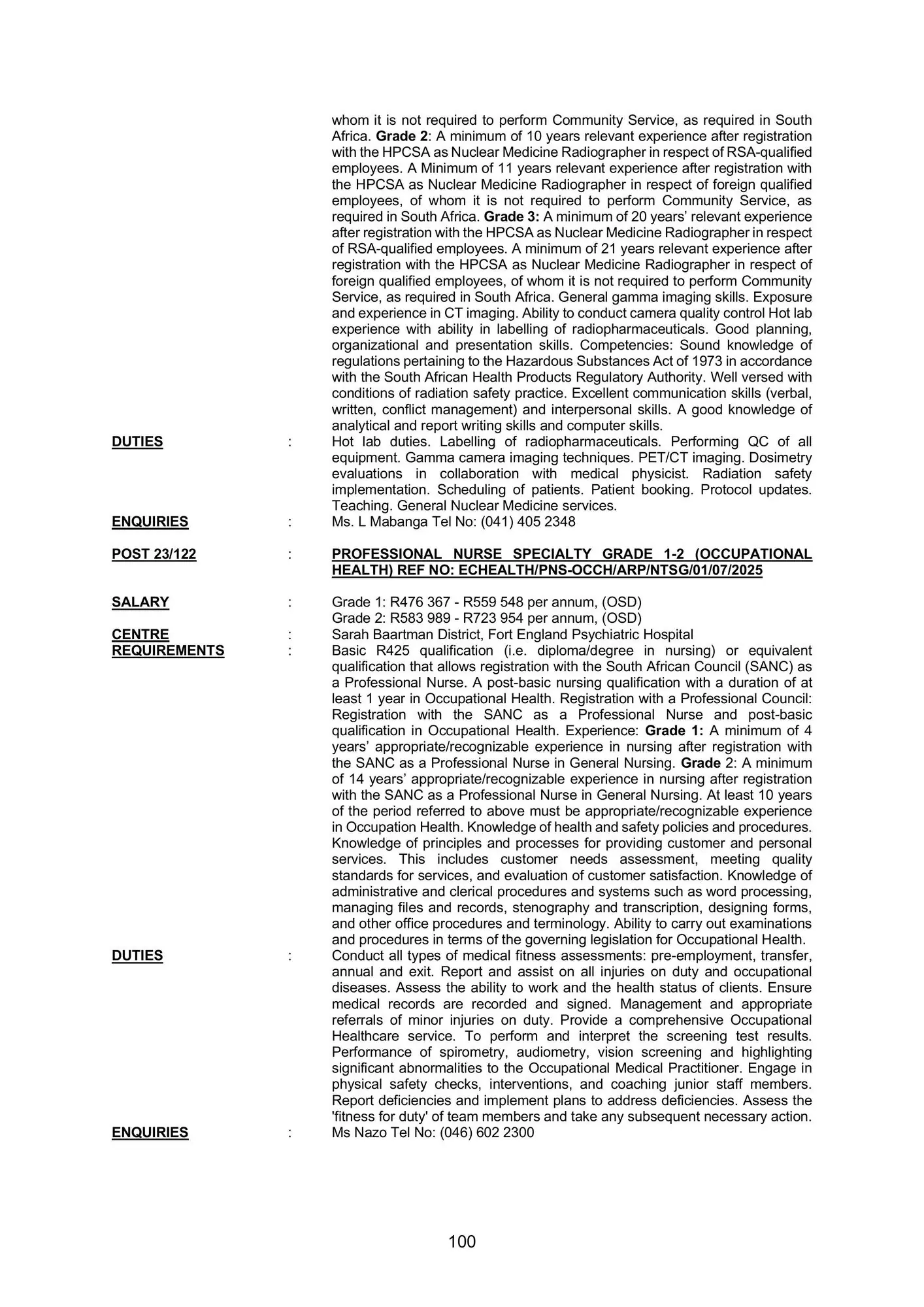 eastarn cape vacaieses dpsa circular