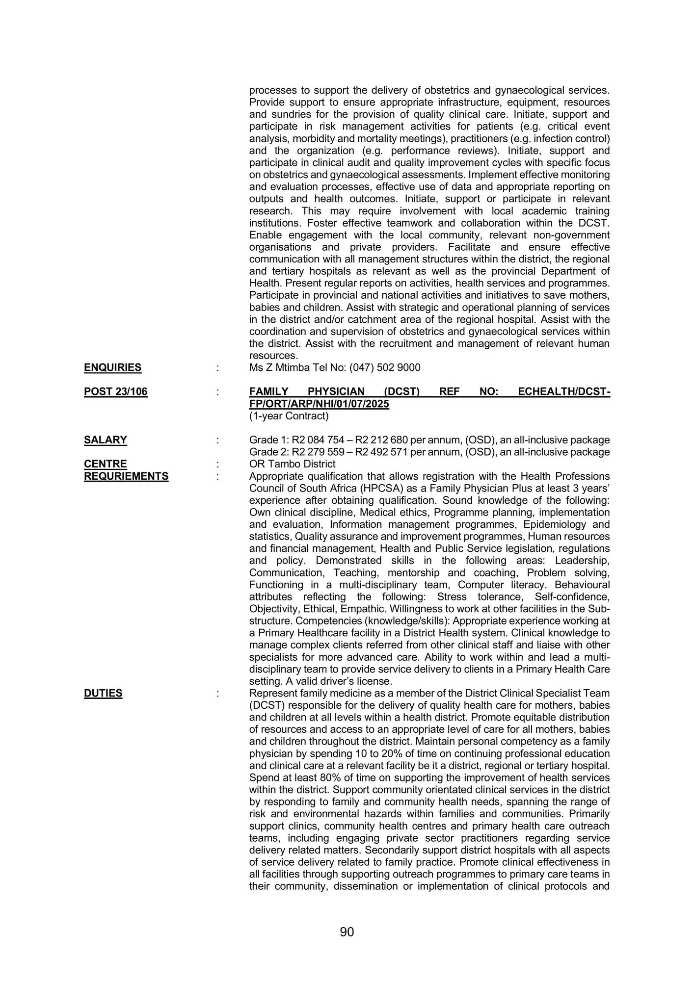 eastarn cape vacaieses dpsa circular