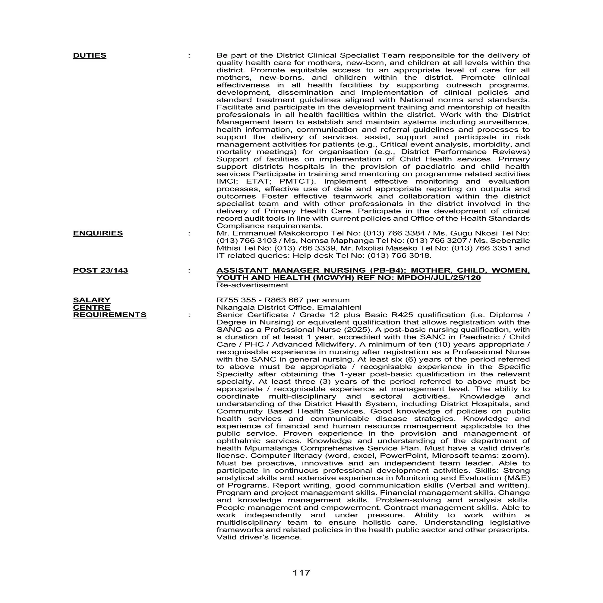 Mpumalanga DPSA Circular