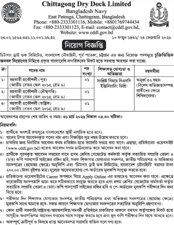 Navy Civil Job Circular 2026